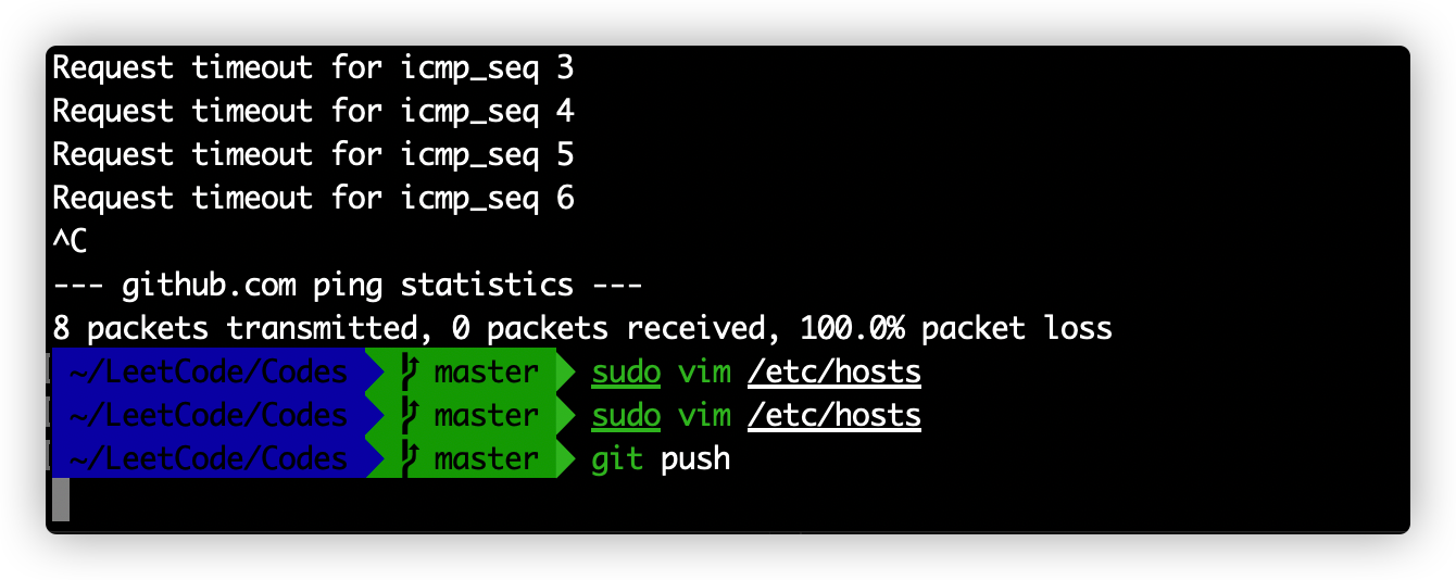 Github不能正常PUSH解决方案